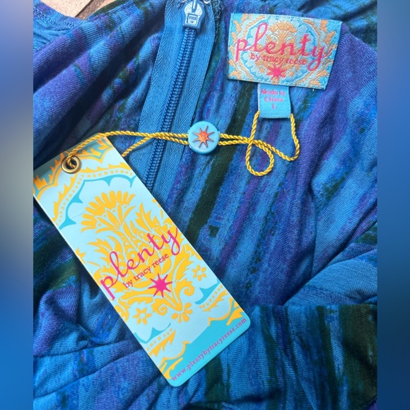 Plenty Tracy Reese Jersey Dress Sleeveless Blue Striped Anthropologie Size L NWT - Picture 8 of 9